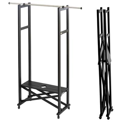 Kiraz Ağacı Ahşap Katlanır Elbise Askılığı Siyah 