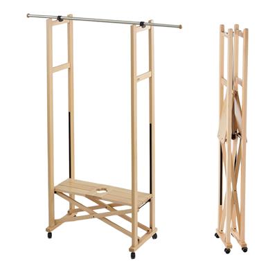 Kiraz Ağacı Ahşap Katlanır Elbise Askılığı Naturel 