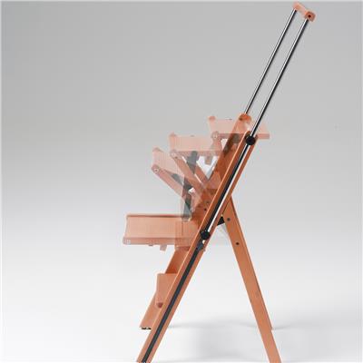 Eletta Kiraz Ağacı Renk Ahşap 4 Basamaklı Meridivene Dönüşebilen Sandalye