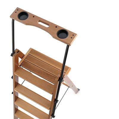 Tuscania Kiraz Ağacı Renk Ahşap 5 Basamaklı Kilitlenebilir Merdiven