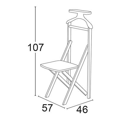 Kiraz Ağacı  Ahşap Kalanabilir Sandalyeli Dilsiz Uşak