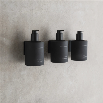 KIREI 3Lü Cam Şişe Seti Duvara Montajlı Füme 350 ml