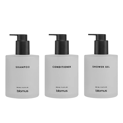 KIREI 3Lü Cam Şişe Seti Duvara Montajlı Beyaz 350 ml