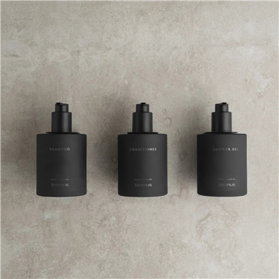 KIREI 3Lü Cam Şişe Seti Duvara Montajlı Füme 350 ml