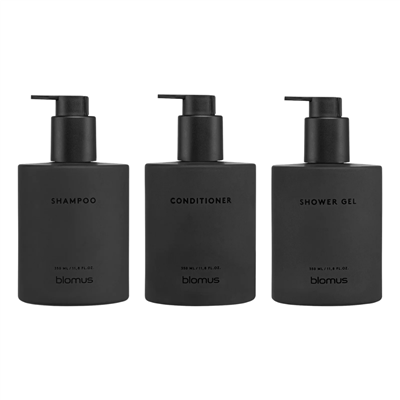 KIREI 3Lü Cam Şişe Seti Yapışkanlı Duman Rengi 350 ml