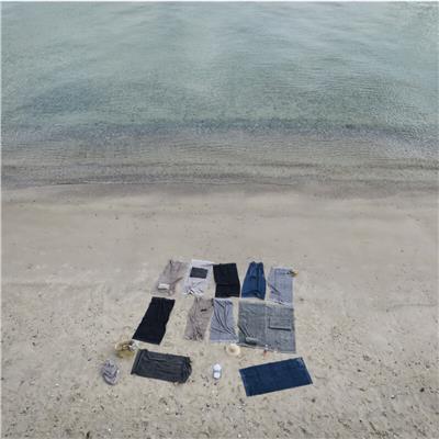 Klasik Banyo/Plaj Havlusu Soft Gri %100 Pamuk 70x140 cm