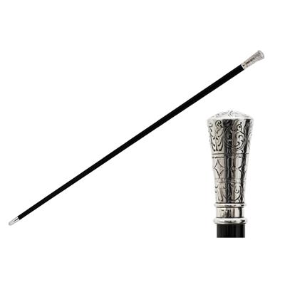 Klasik Düz Gümüş Baston 92 Cm 