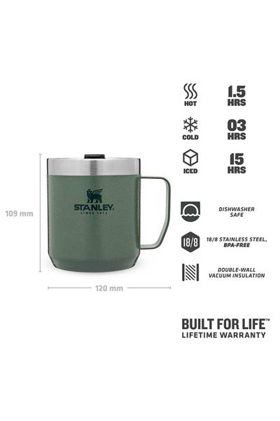 Stanley Klasik Paslanmaz Çelik Termos Bardak 0,35 LT - Yeşil