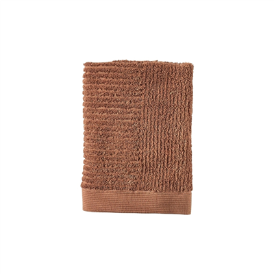 Klasik Yüz Havlusu Terracotta %100 Pamuk 30x30 cm