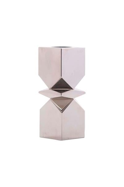 Kristal Mum Tutucu, Krom, 4X4X11 Cm