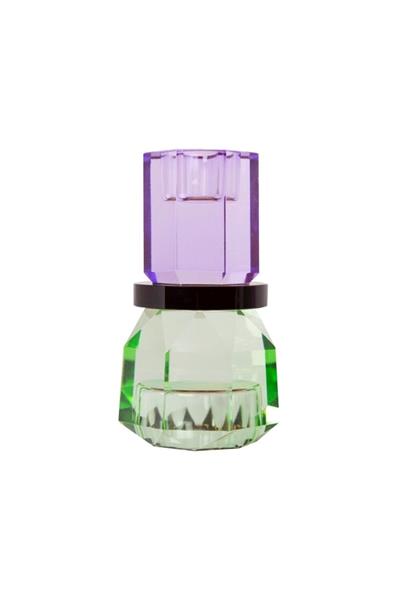 Kristal Mum Tutucu, Menekşe, Braun, Nane, 13X7 Cm