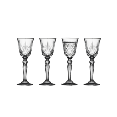 Krystal Melodia Aquavit Shot Bardağı (4 adet) 5 cl - Çap 5 cm