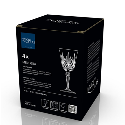 Krystal Melodia Aquavit Shot Bardağı (4 adet) 5 cl - Çap 5 cm