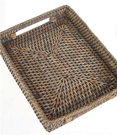 Küçük Dikdörtgen Tepsi Gri 22x17x3 cm