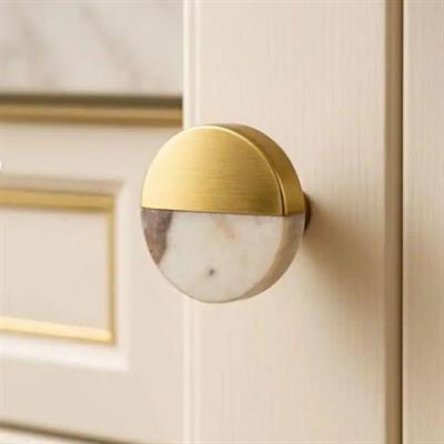 Kum/Mat Sarı Düğme Kulp Çap 38 mm 