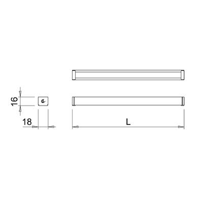 Yüzey Alüminyum Led Profil - Kurt 15W 220-240Vac 50/60Hz Kb 900Mm F05