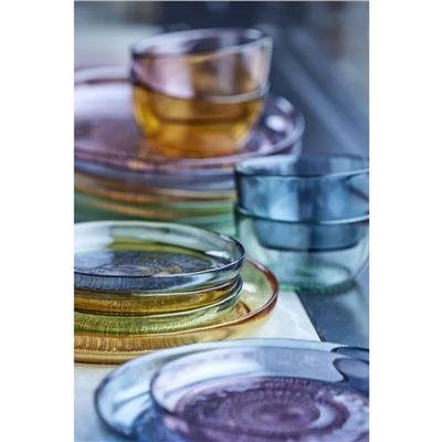 Kusintha Cam Tabak Amber Çap:12 Cm