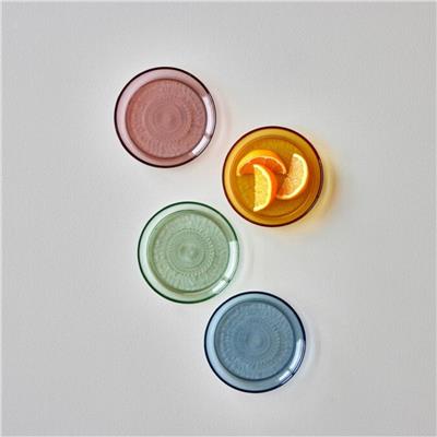 Kusintha Cam Tabak Amber Çap:18 Cm