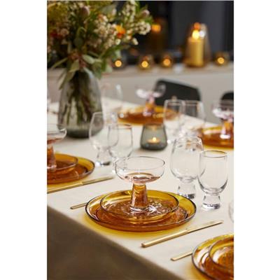 Kusintha Cam Tabak Amber Çap:18 Cm