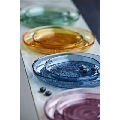 Kusintha Cam Tabak Amber Çap:18 Cm