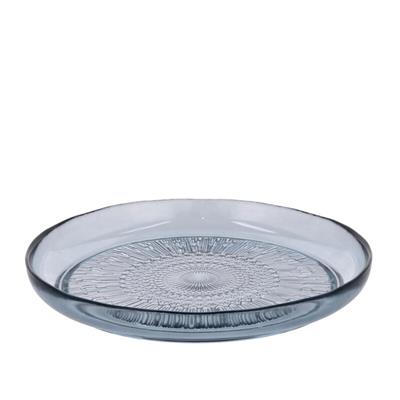 Kusintha Cam Tabak Mavi Çap:25 Cm