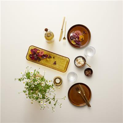 Kusintha Servis Tabağı Dikdörtgen Amber 38 X 14 X 3 Cm