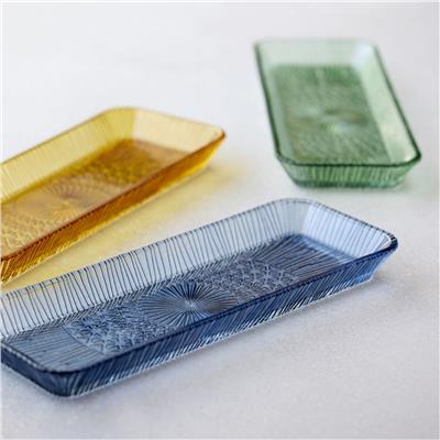 Kusintha Servis Tabağı Dikdörtgen Mavi 38 X 14 X 3 Cm