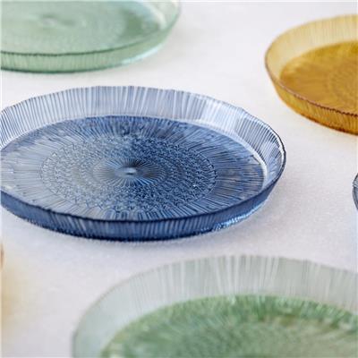 Kusintha Servis Tabağı Yuvarlak Mavi 3 Cm - Çap:30 Cm