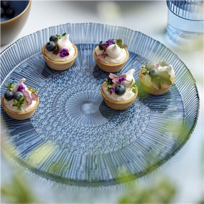 Kusintha Servis Tabağı Yuvarlak Mavi 3 Cm - Çap:30 Cm