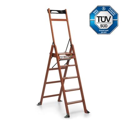 Lascala 5 Basamaklı Ahşap Merdiven Ceviz Renk