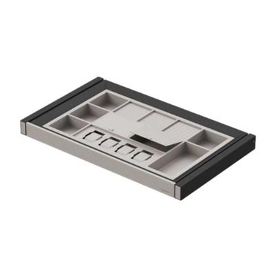 Leather Touch Gizli Raylı Mücevherlik Antrasit Renk