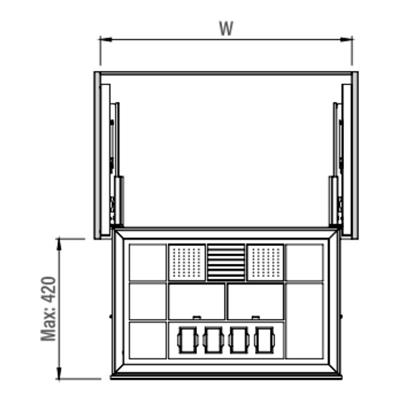 Leather Touch Gizli Raylı Mücevherlik Antrasit Renk
