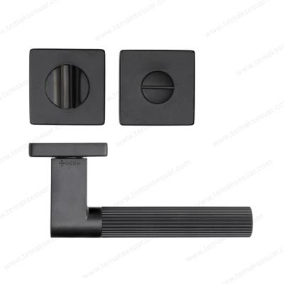 Leo-L Rozetli Kapı Kolu Mat Siyah Renk