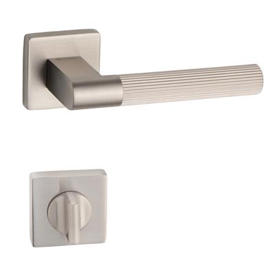 Leo-L Rozetli Kapı Kolu Takımı Saten Rengi