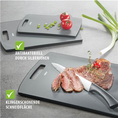 Levoro Büyük Kesme Tahtası, Gri Renk 38x26x1,1 cm