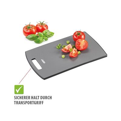 Levoro Orta Boy Kesme Tahtası, Gri Renk 31x21,5x1,1 cm