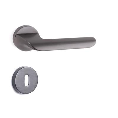 Libra Rozetli Kapı Kolu Takımı Füme Renk