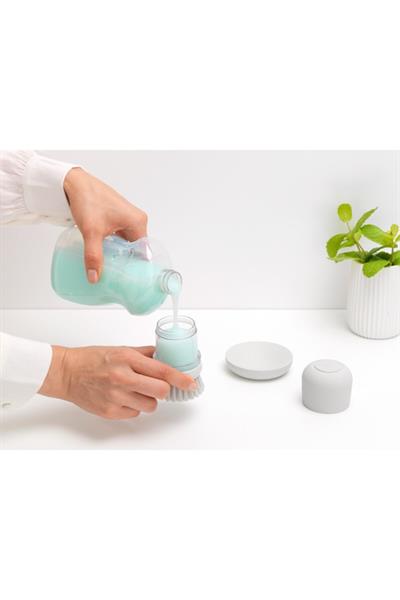 Lıght Grey Sabun Hazneli Bulaşık Fırçası