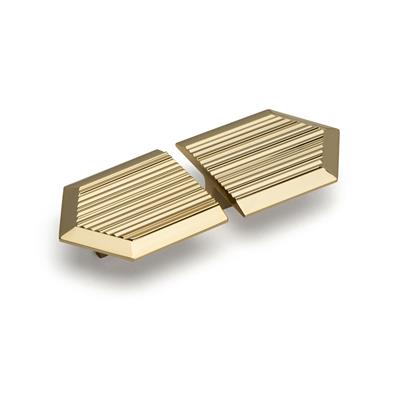 9038 Line-Çizgili Kulp Altın Renk Tek Adet