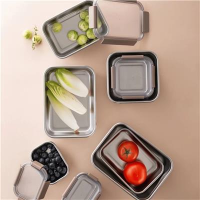 Locknlock Paslanmaz Çelik Fırın & Saklama Kabı Dörtgen Kilitli 310ml Kahverengi