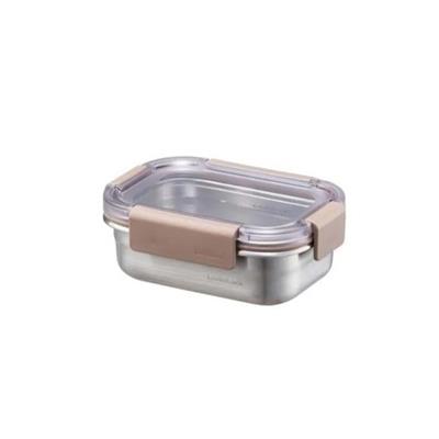 Locknlock Paslanmaz Çelik Fırın & Saklama Kabı Dörtgen Kilitli 310ml Kahverengi