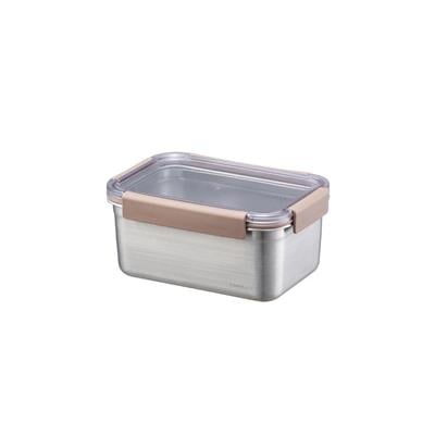 Locknlock Paslanmaz Çelik Fırın & Saklama Kabı Dörtgen Kilitli 1.5 Lt - Kahverengi