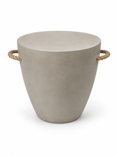 Lounge Halat Kulplu Dinlenme Taburesi D44 x H43 cm
