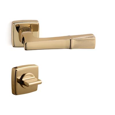 Lucına Rozetli Kapı Kolu Takımı Altın Renk