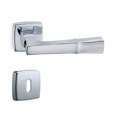 Lucına Rozetli Kapı Kolu Takımı Krom Renk