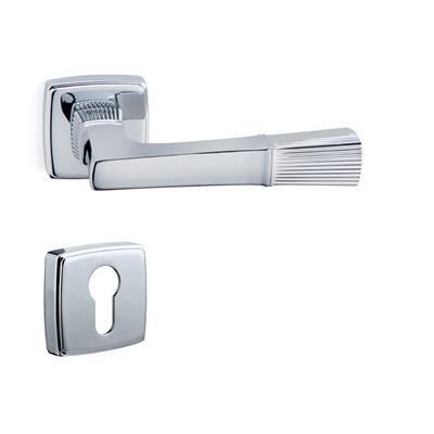 Lucına Rozetli Kapı Kolu Takımı Krom Renk