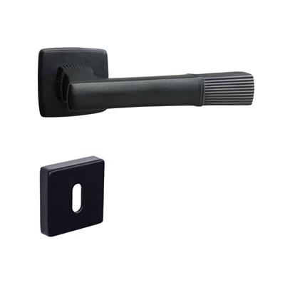 Lucına Rozetli Kapı Kolu Takımı Siyah Renk