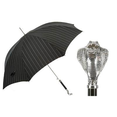 Cobra Siyah Çizgili Unisex Otomatik Şemsiye 95 cm