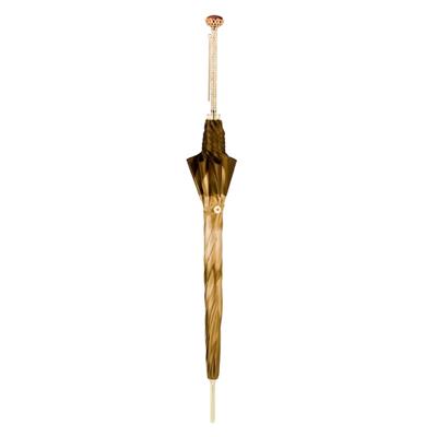 Lüks Dahlia İşlemeli Pirinç Saplı Şemsiye 93 cm