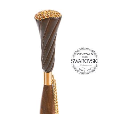 Swarovski® Lüks Vintage Çift Katlı Kumaş Şemsiye 93 cm